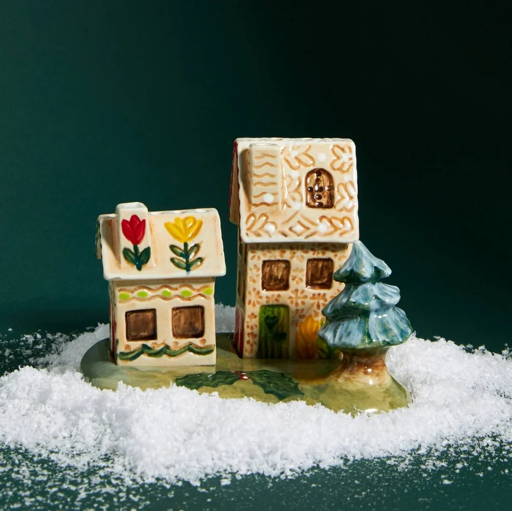 Anthropologie Nathalie Lete Cottage Salt & Pepper Shakers